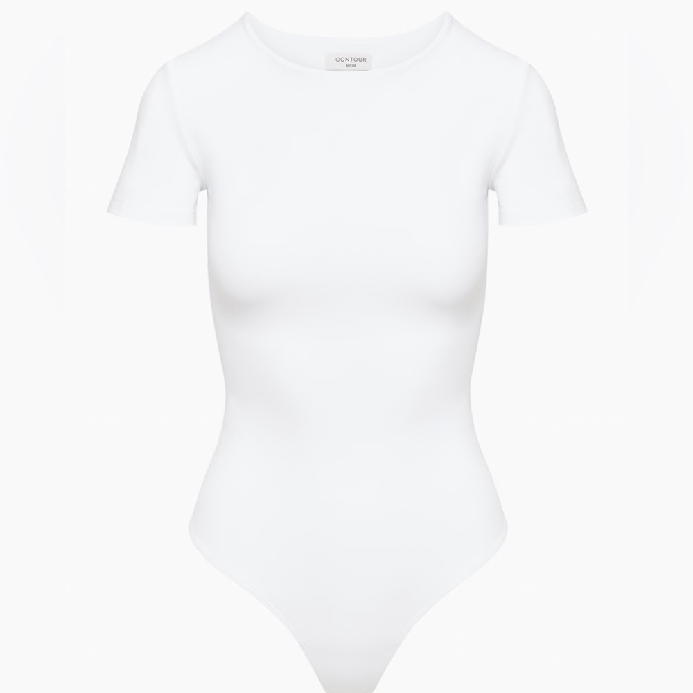 ❌SOLD❌ Babaton White Short Sleeve Contour Bodysuit